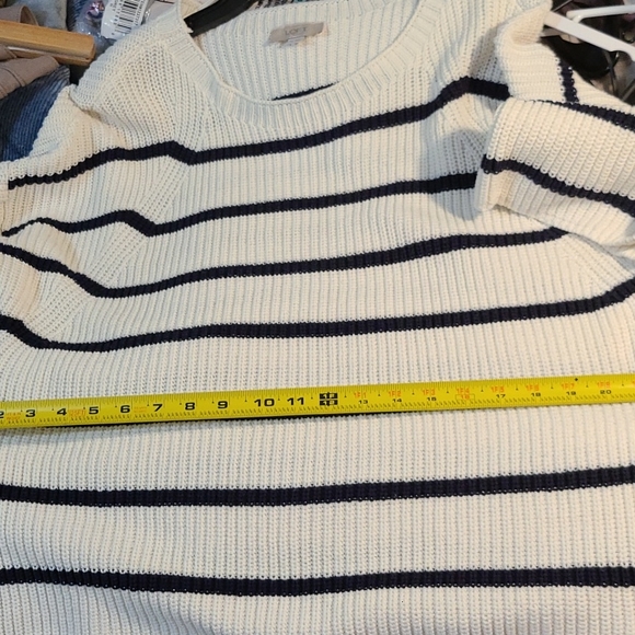 Loft 1x striped knit sweater navy/white - Picture 4 of 6